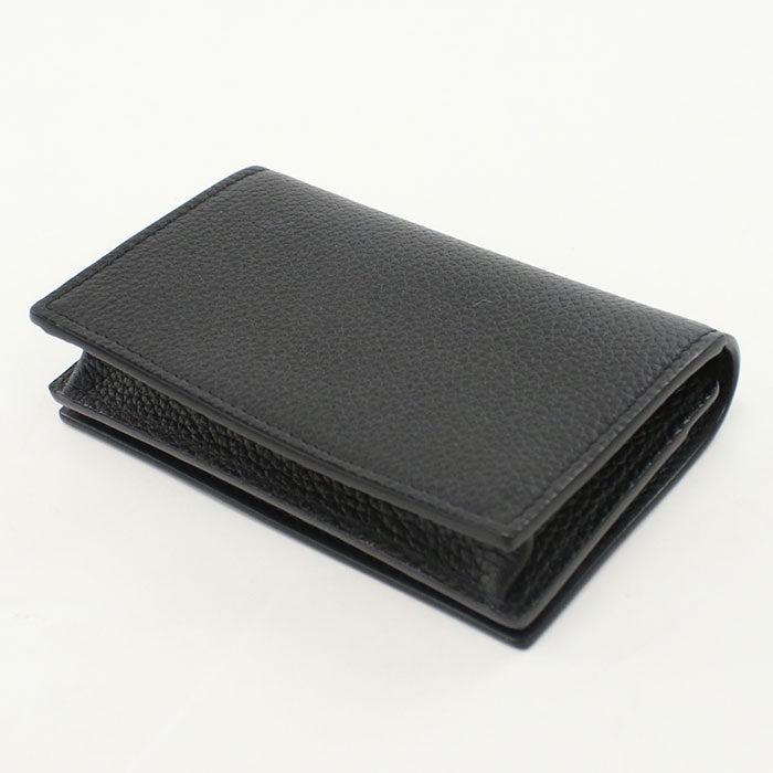 LOEWE Anagram Business Card Holder Calfskin Card Case - Black