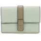 LOEWE Vertical Wallet Small Calfskin Tri-fold Compact Wallet - Green