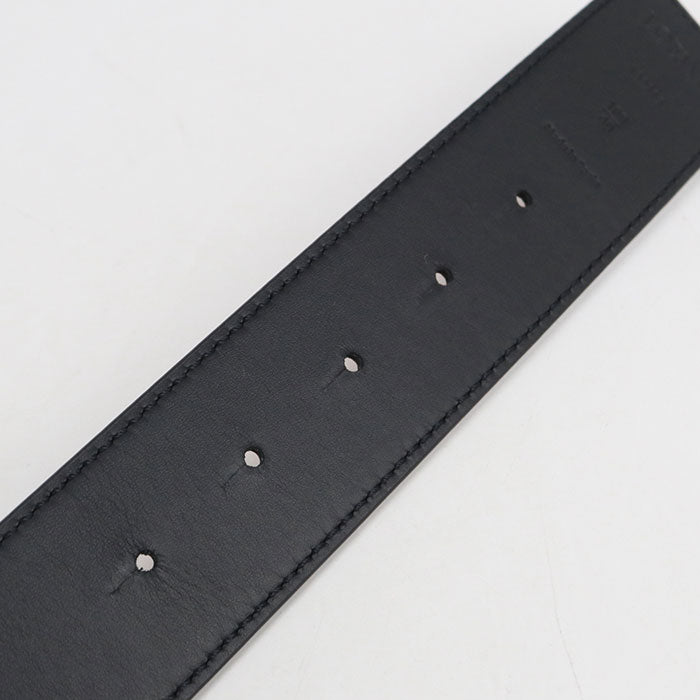 LOEWE Anagram Reversible Smooth Calfskin Belt - Black