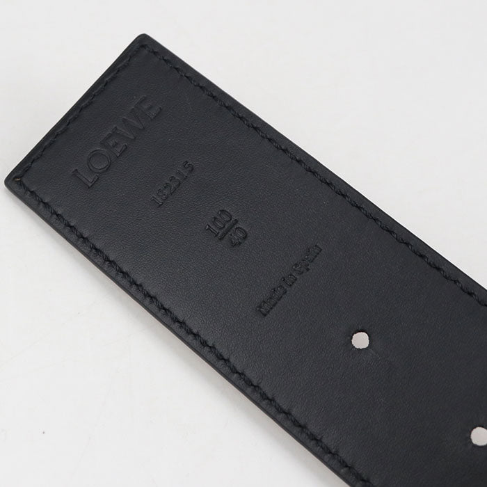 LOEWE Anagram Reversible Smooth Calfskin Belt - Black