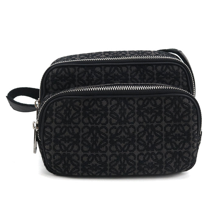 LOEWE Anagram Mini Camera Bag Jacquard Shoulder Bag - Black
