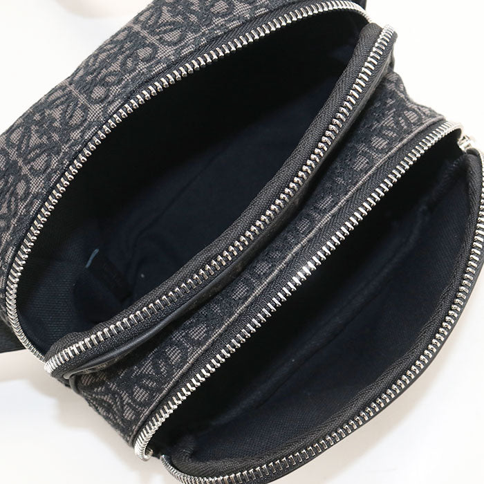 LOEWE Anagram Mini Camera Bag Jacquard Shoulder Bag - Black