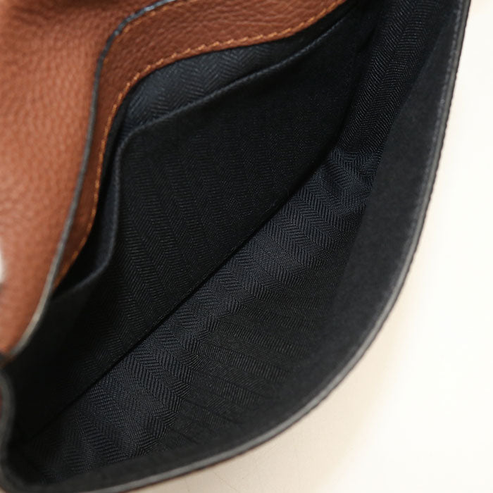 LOEWE ミリタリー バムバッグ アナグラム カーフスキン ボディバッグ - ブラウン