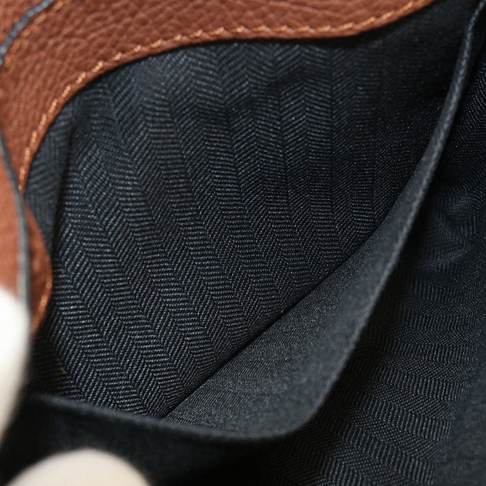 LOEWE ミリタリー バムバッグ アナグラム カーフスキン ボディバッグ - ブラウン