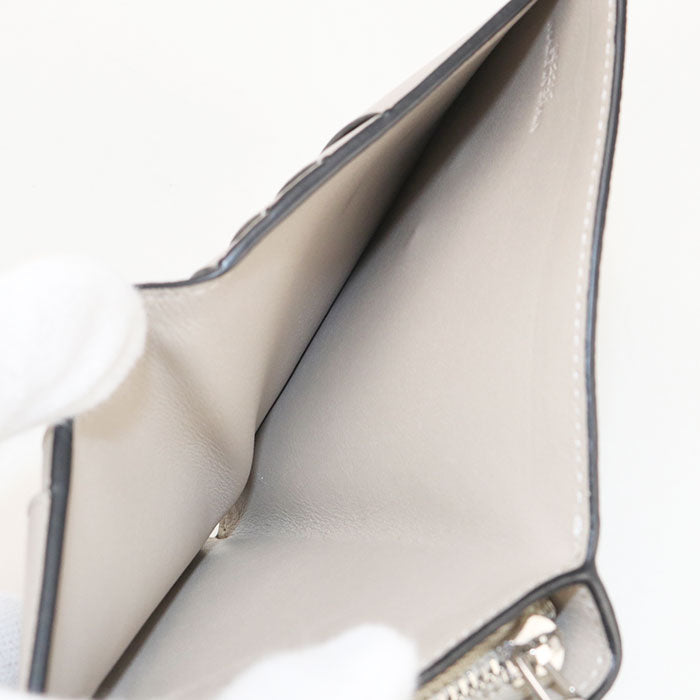 LOEWE Anagram Compact Zip Wallet in Calfskin - Green