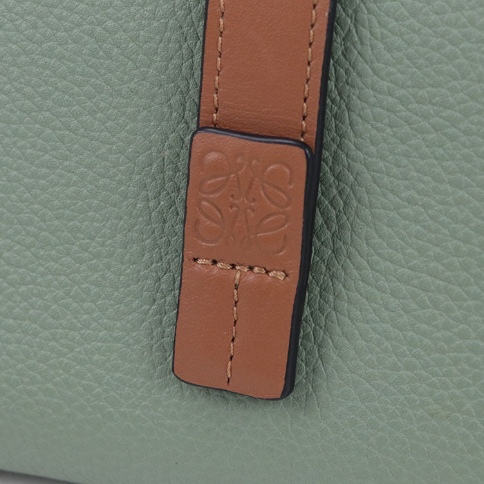 LOEWE Anagram Compact Zip Wallet in Calfskin - Green