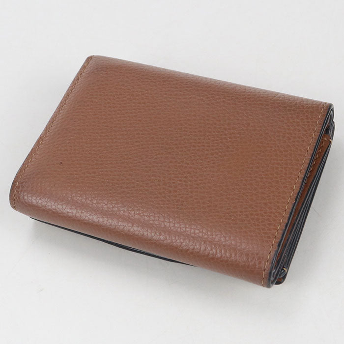 LOEWE Anagram Trifold Wallet in Brown Calfskin