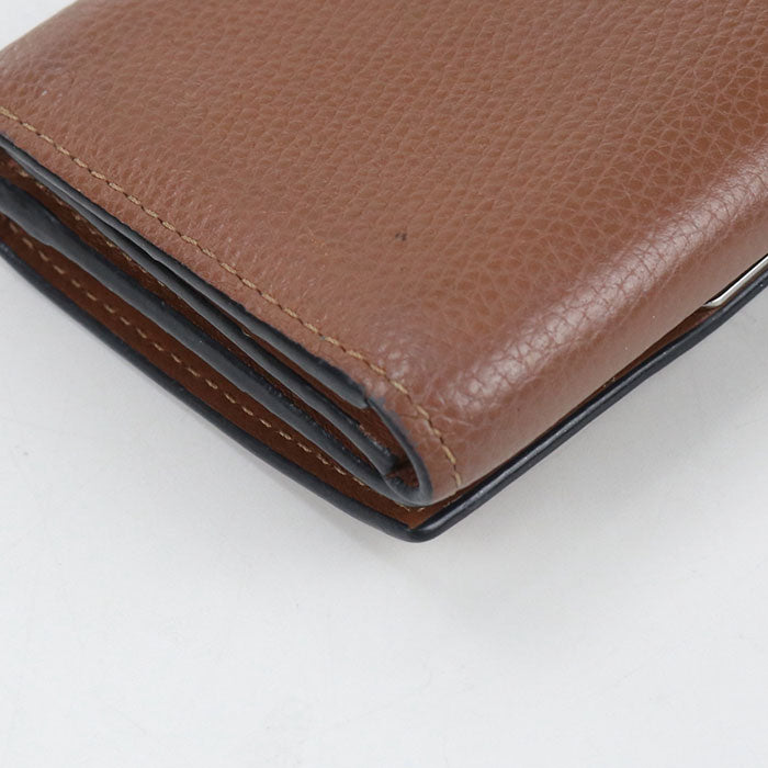 LOEWE Anagram Trifold Wallet in Brown Calfskin