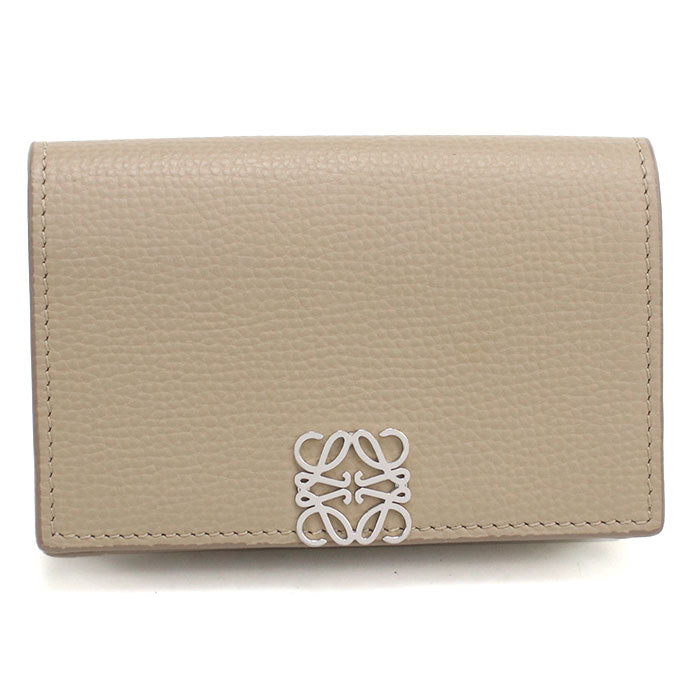 LOEWE アナグラム ビジネスカードホルダー カーフスキン カードケース - ベージュ