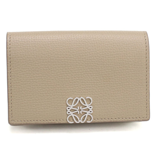 LOEWE アナグラム ビジネスカードホルダー カーフスキン カードケース - ベージュ