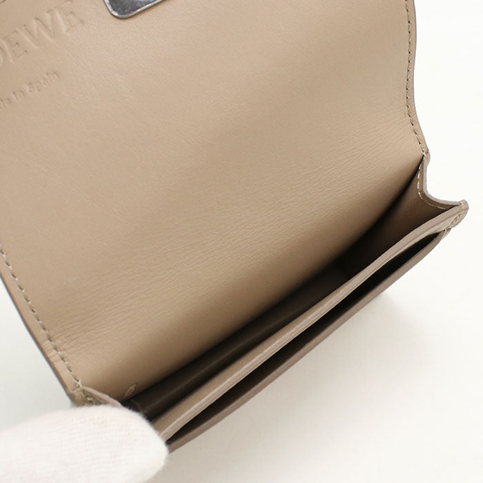 LOEWE アナグラム ビジネスカードホルダー カーフスキン カードケース - ベージュ