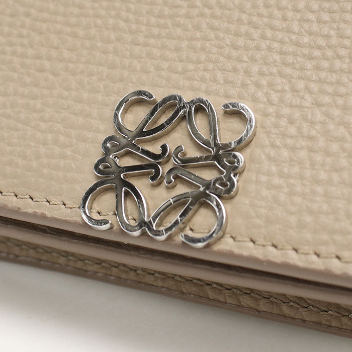 LOEWE アナグラム ビジネスカードホルダー カーフスキン カードケース - ベージュ