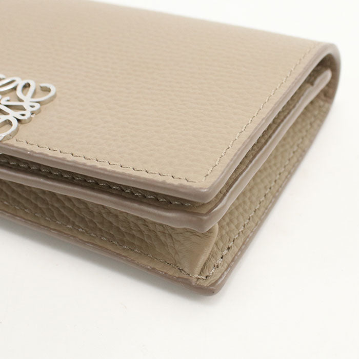 LOEWE アナグラム ビジネスカードホルダー カーフスキン カードケース - ベージュ