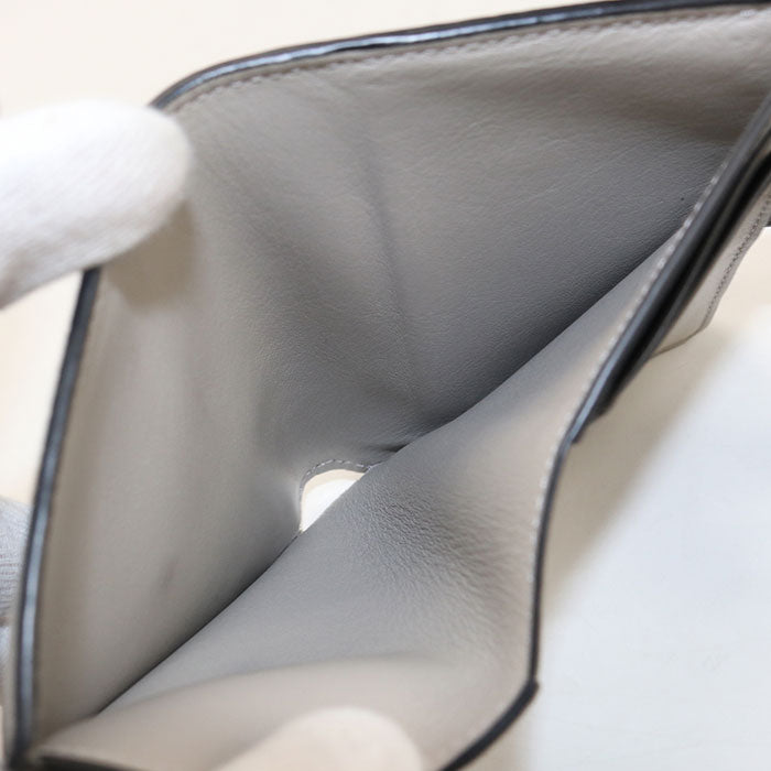 LOEWE Slim Zip Bifold Wallet in Calfskin - Grey