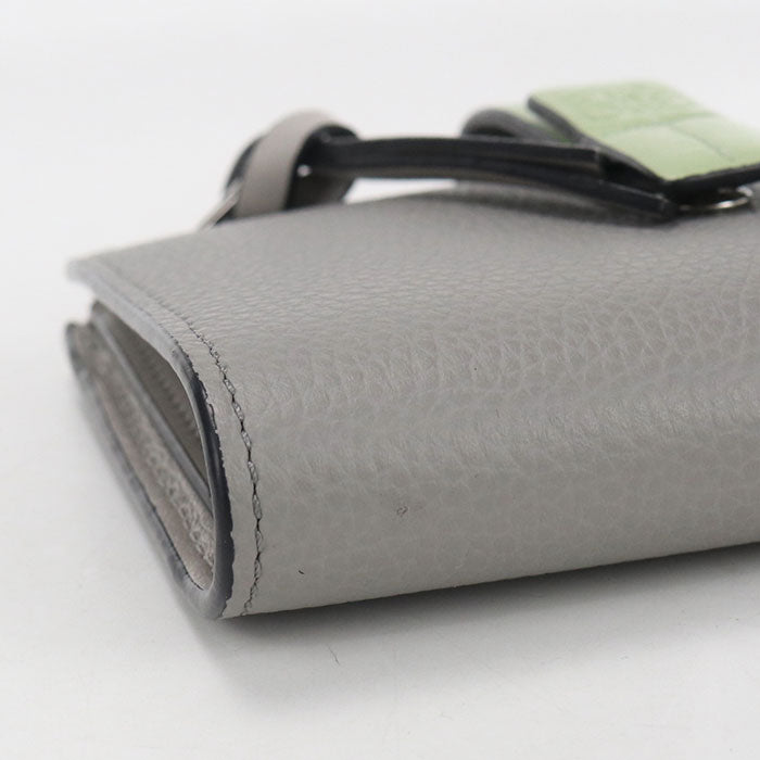 LOEWE Slim Zip Bifold Wallet in Calfskin - Grey