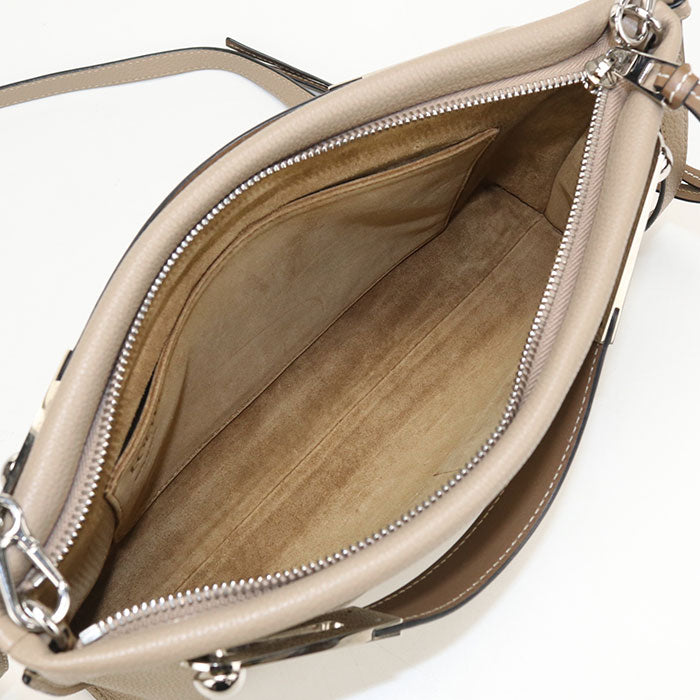 LOEWE ミッシー スモール カーフレザー ハンドバッグ ショルダーバッグ - ベージュ