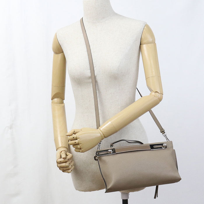 LOEWE ミッシー スモール カーフレザー ハンドバッグ ショルダーバッグ - ベージュ