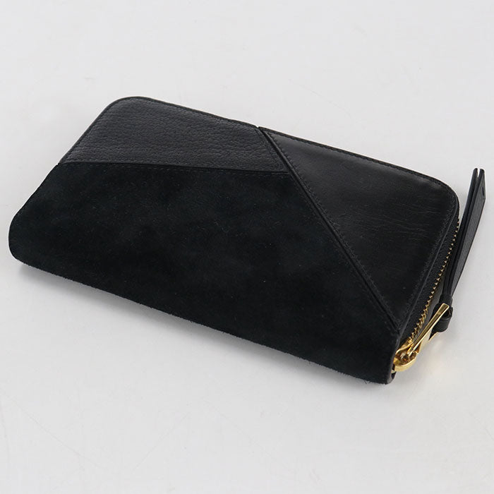 LOEWE Puzzle Calfskin Long Wallet - Black