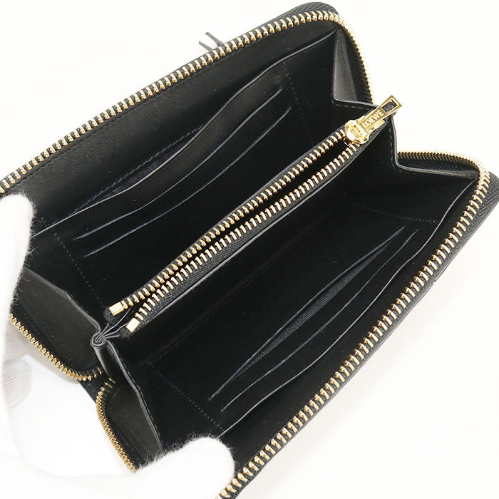 LOEWE Puzzle Calfskin Long Wallet - Black