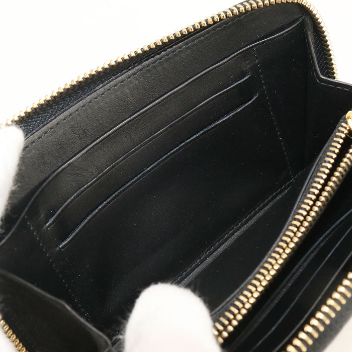 LOEWE Puzzle Calfskin Long Wallet - Black