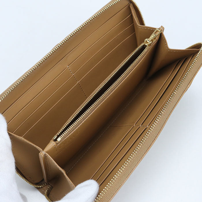 LOEWE パズル ジップアラウンドウォレット カーフスキン 長財布 ロングウォレット - ベージュ