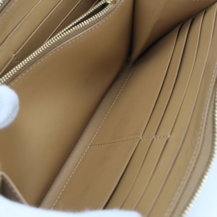 LOEWE パズル ジップアラウンドウォレット カーフスキン 長財布 ロングウォレット - ベージュ