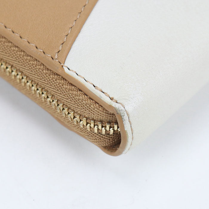 LOEWE パズル ジップアラウンドウォレット カーフスキン 長財布 ロングウォレット - ベージュ