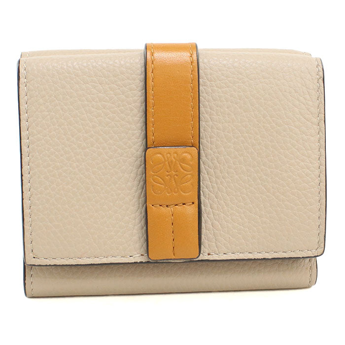 LOEWE【ロエベ】 トライフォールドウォレット アナグラム 三つ折り財布 カーフ レディース