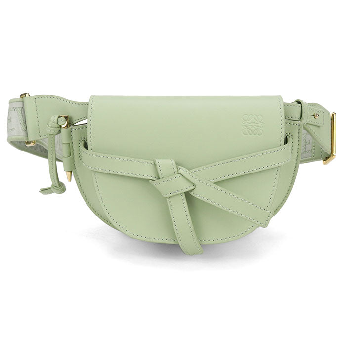 LOEWE Gate Dual Mini Soft Calfskin Shoulder Bag - Green