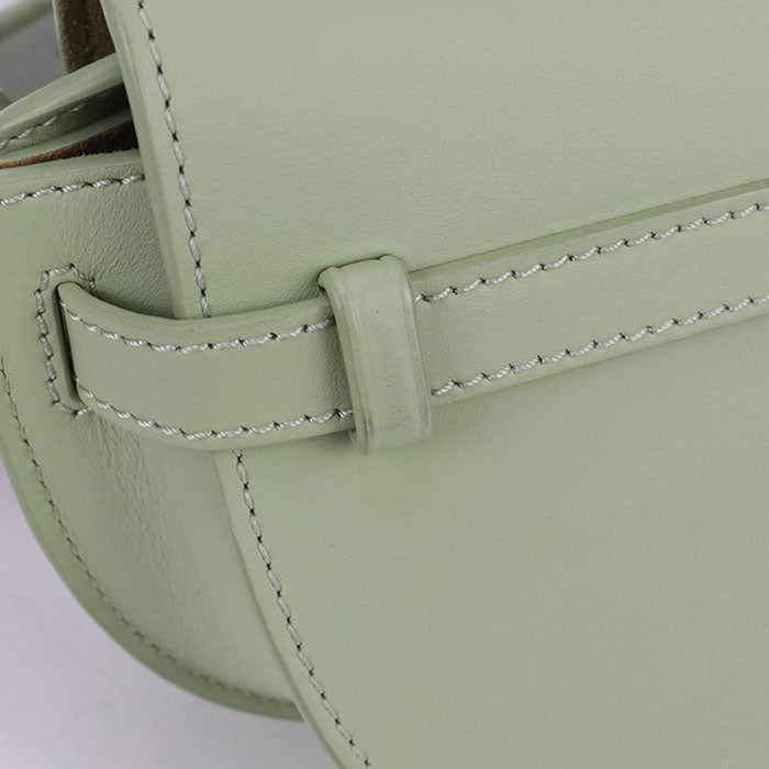 LOEWE Gate Dual Mini Soft Calfskin Shoulder Bag - Green