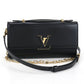 LOUIS VUITTON Capucines Calfskin Chain Wallet - Black