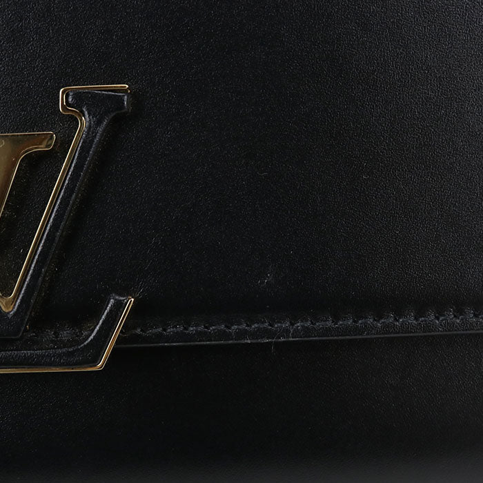 LOUIS VUITTON Capucines Calfskin Chain Wallet - Black