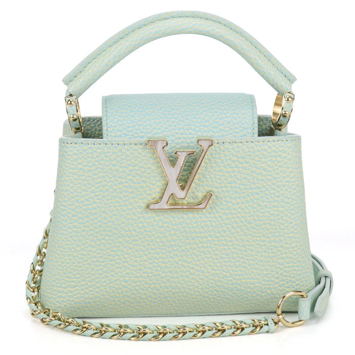 LOUIS VUITTON Capucines Mini Summer Stardust Taurillon Leather Handbag/Shoulder Bag - Green