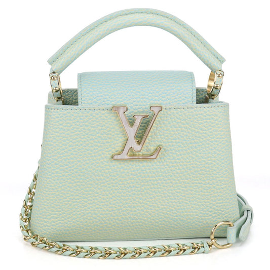 LOUIS VUITTON Capucines Mini Summer Stardust Taurillon Leather Handbag/Shoulder Bag - Green