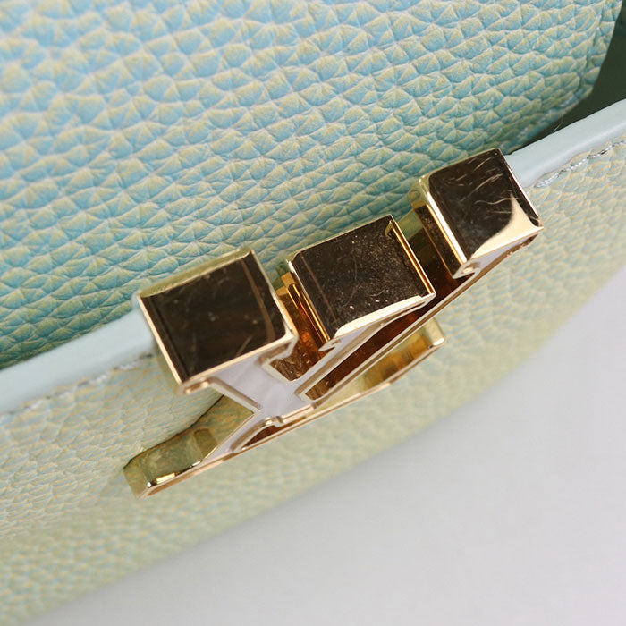 LOUIS VUITTON Capucines Mini Summer Stardust Taurillon Leather Handbag/Shoulder Bag - Green