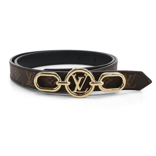 Louis Vuitton LV サークル プライム モノグラムキャンバス レザー リバーシブル ベルト - ブラウン
