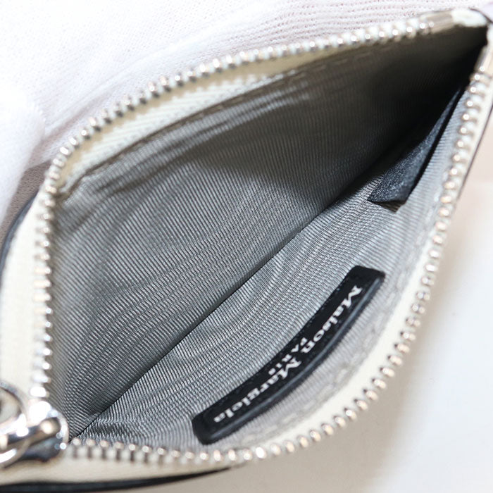 Maison Margiela Calfskin Card Case and Coin Purse - Black and Purple