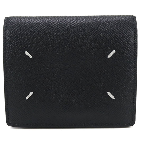 Maison Margiela 4-Stitch Calf Leather Bi-Fold Compact Wallet - Black