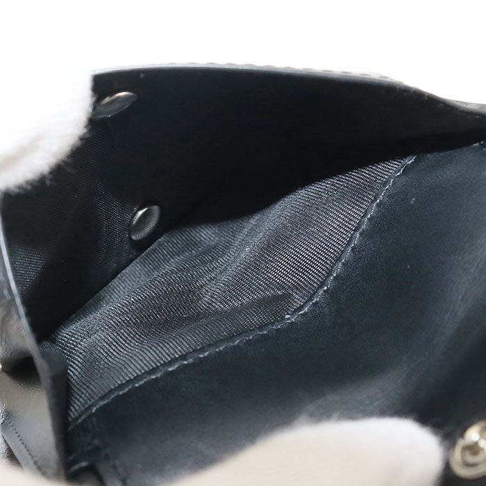 Maison Margiela 4-Stitch Calf Leather Bi-Fold Compact Wallet - Black