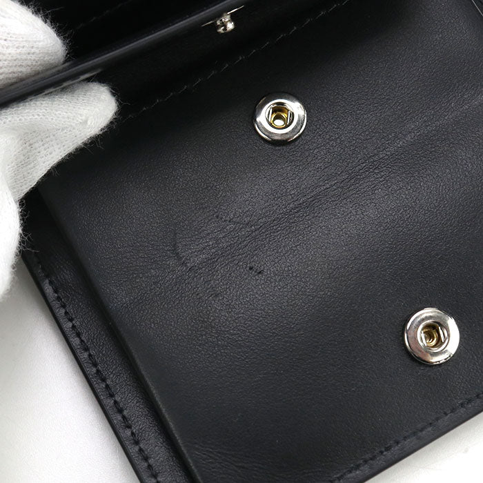 Maison Margiela 4-Stitch Calf Leather Bi-Fold Compact Wallet - Black