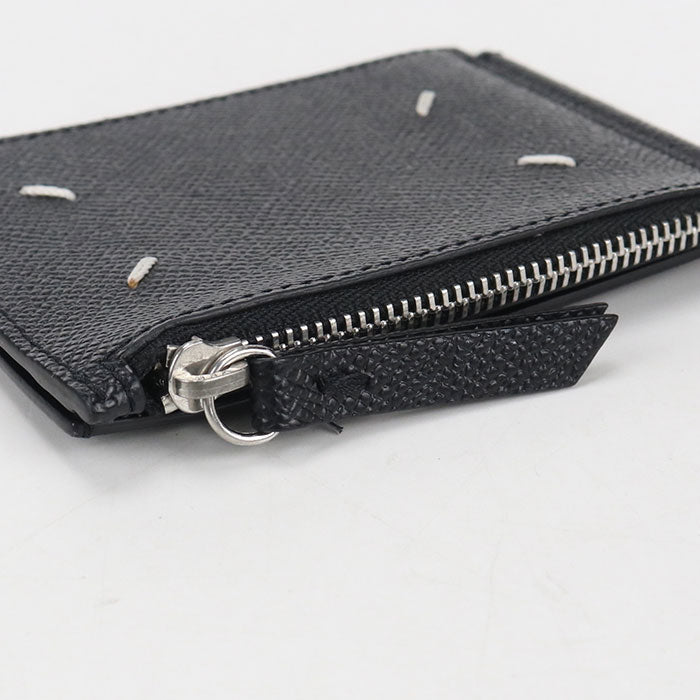 Maison Margiela 4-Stitch Money Clip Wallet Leather Bifold Compact Wallet - Black
