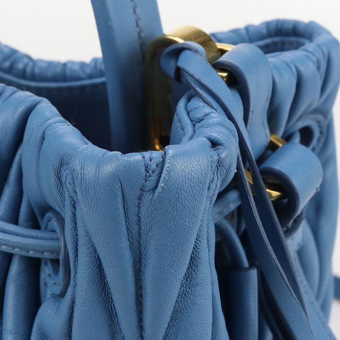 MIUMIU Matelasse Leather Handbag/Shoulder Bag - Blue