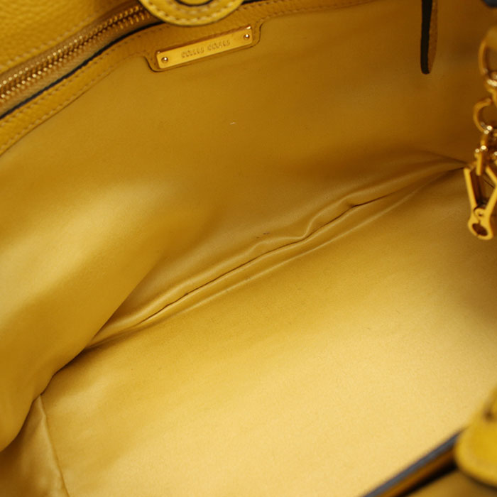 MIUMIU Vitello Phoenix Leather Tote/Shoulder Bag - Yellow