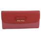 MIUMIU Goat Leather Long Wallet - Red