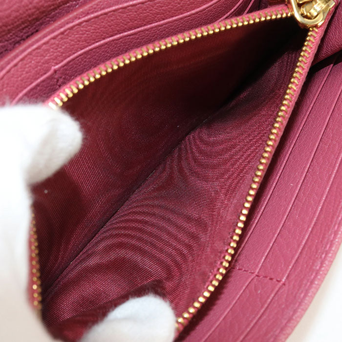 MIUMIU Goat Leather Long Wallet - Red