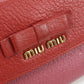 MIUMIU Goat Leather Long Wallet - Red