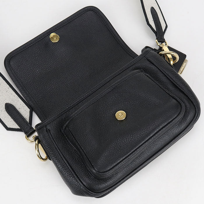 MIUMIU カーフ ショルダーバッグ - ブラック