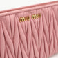 MIUMIU Matelassé Lambskin Long Wallet - Pink