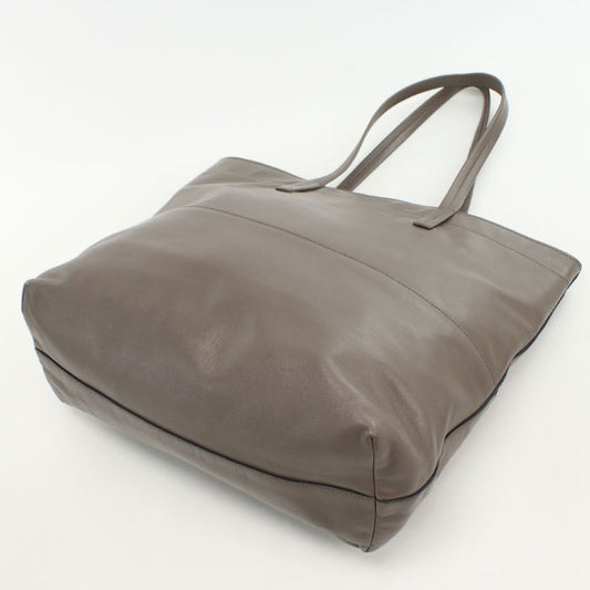 MiuMiu Leather Tote Bag - Grey