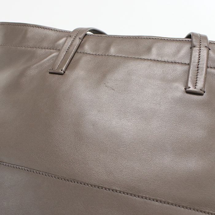 MiuMiu Leather Tote Bag - Grey